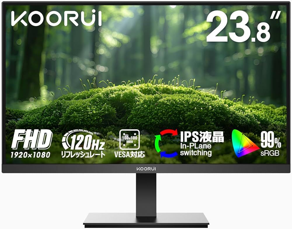 Amazon.co.jp: KOORUI モニター 24インチ 120Hz フルHD